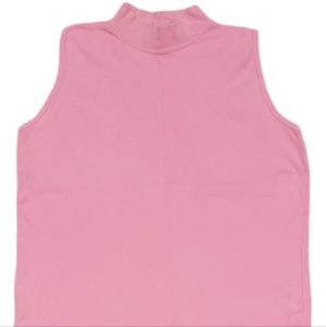 Love Vintage Tags Pink Thick Top With Polo Collar Vtg L See Measurements.